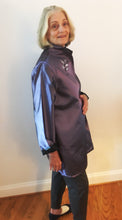 Load image into Gallery viewer, *Embellished Reversible Taffeta Coat in Lavender and Black
