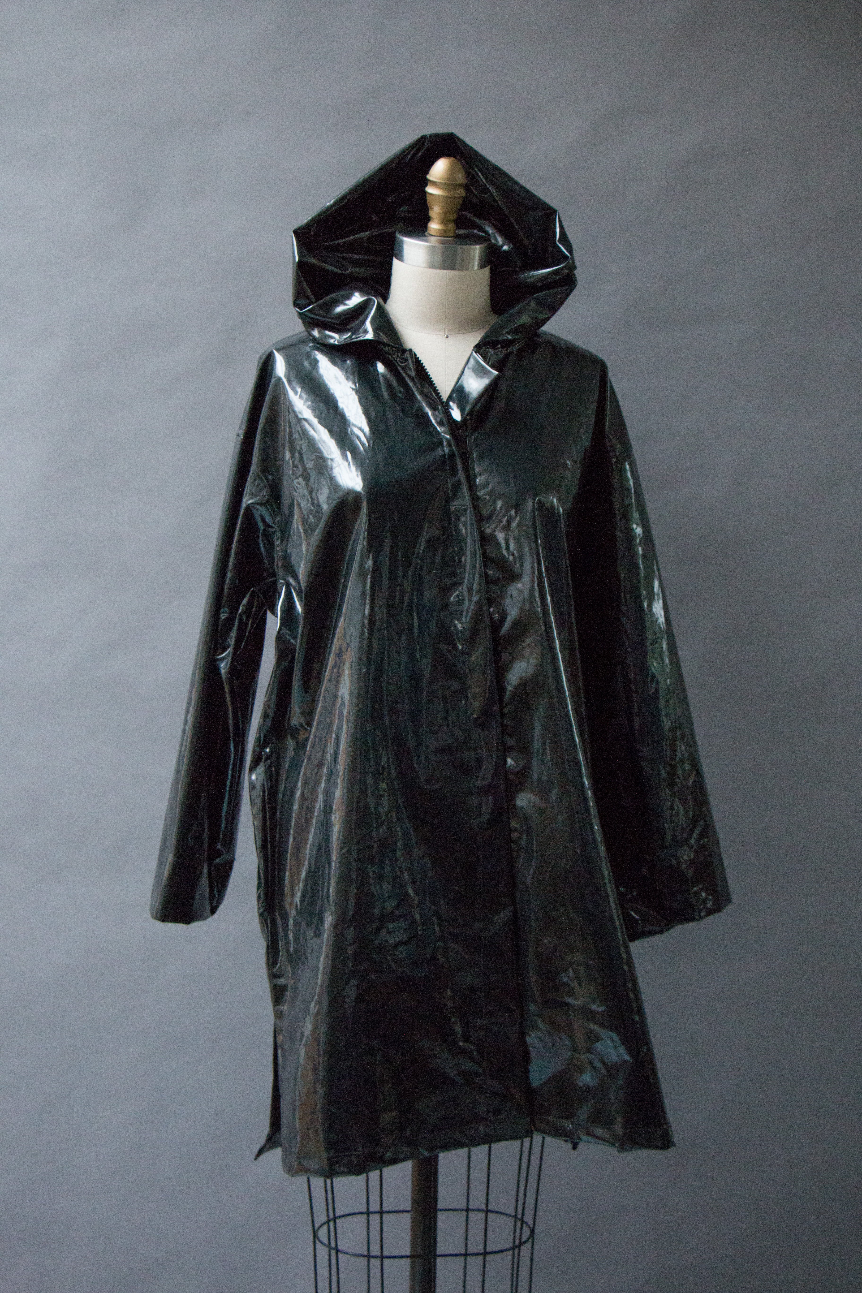 Black slicker hot sale raincoat